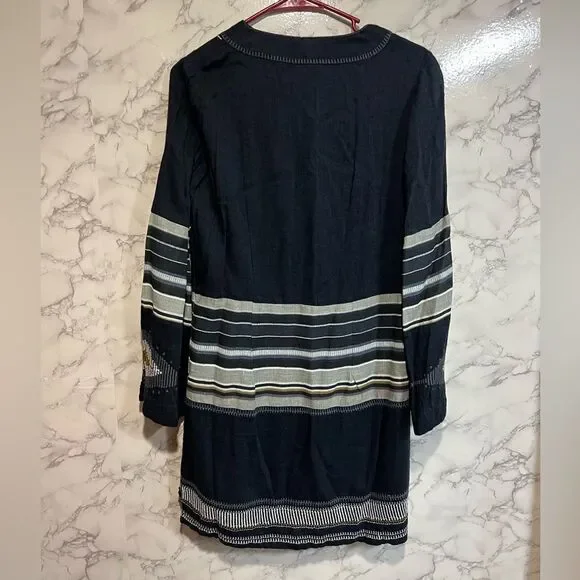 NEW Free People Sundown Mini Dress Sz S Long Sleeve Aztec Tribal South West